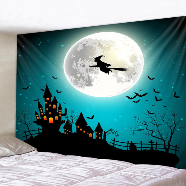 Superhero City Photography Backdrop Yellow Full Moon Bat Cityscape Theme Background Newborn(230cm x 180cm)