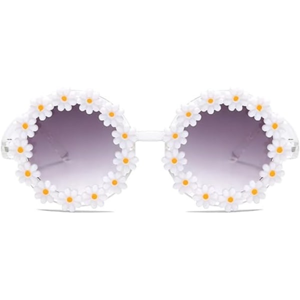 Pyöreät kukka-aurinkolasit tytöille Kukkien muotoiset söpöt lasit Suojaus Ulkona Beach Tytölle Poika Lahjat