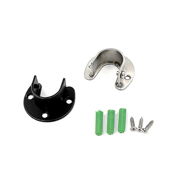 2 kpl Ruostumattomasta Teräksestä Valmistettuja Vaatetelineen Tukipisteitä Kaapin Tankoille, Liitäntäholkit (32 mm)