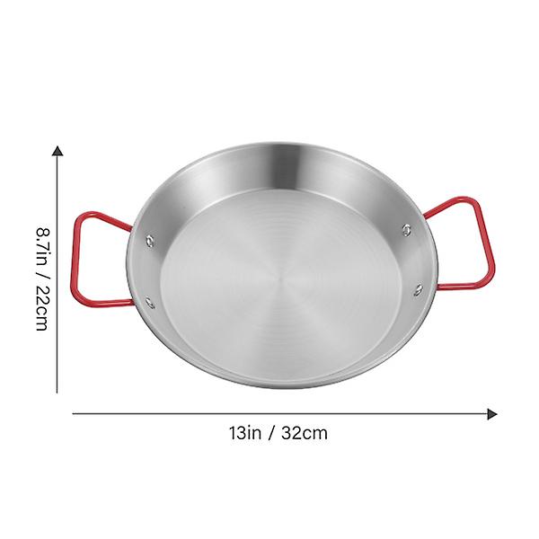 Ruostumattomasta Teräksestä Valmistettu Paistinpannu Käytännöllinen Paistettujen Kanan ja Spagettien Paistinpannu Keittiöväline Kotiin ja Ravintolaan Silver 22*17.5CM