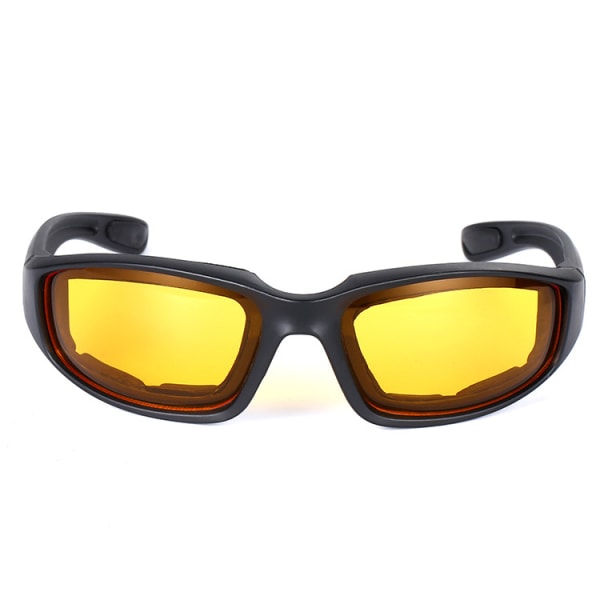2 par Chopper-briller Polstret stel Klar gul røg-linseblok Udendørs aktivitetssted