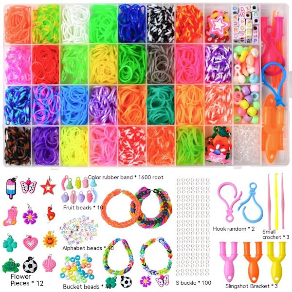 Armbandssats, Gummibandsarmbandssats för Barn, Påfyllningssats för Flickor & Pojkar, Vänbandstillverkningssats Smyckestillverkning