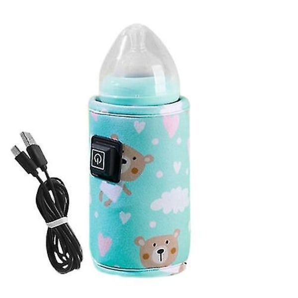 Värmepåse för Babyflaska USB Portabel Automatisk Vattenvärmare Vintertillbehör Grön Green
