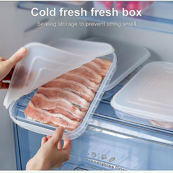 Matförvaringsbehållare Frysbehållare Matförvaringslåda Organizer För Kök Kylskåp Frozen Mat Kökstillbehör