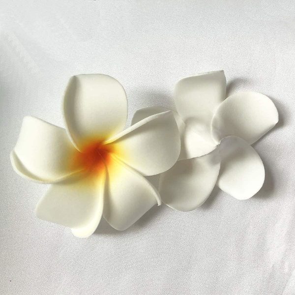 20 Stykker Vandflydende Plumeria Kunstige Blomster Frangipani Til Pool Dekoration Og Badekar (Hvid) $20 Stk Hawaiiansk Skum Kunstig Plumeria Ha