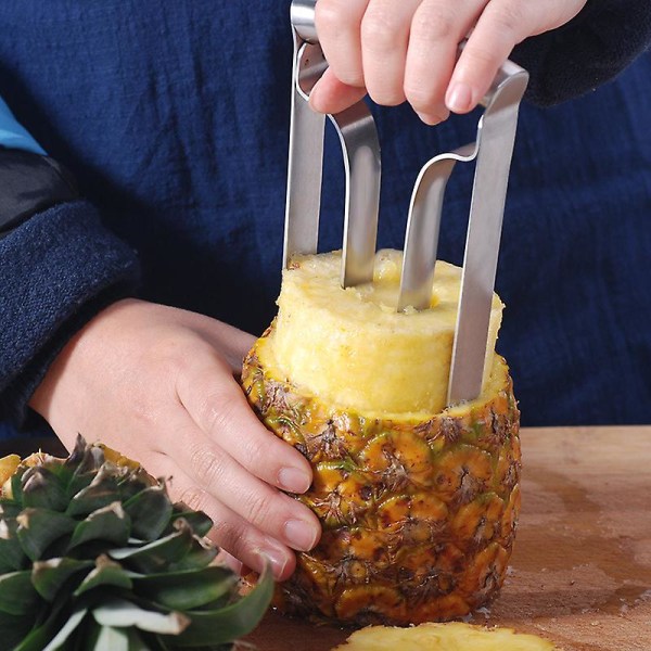 Ananas Skærer Rustfrit Stål Ananas Kød Ekstraktor Kerne Skræller Multifunktionel Frugt Skærer Skræller Værktøj Til Køkken Kerner