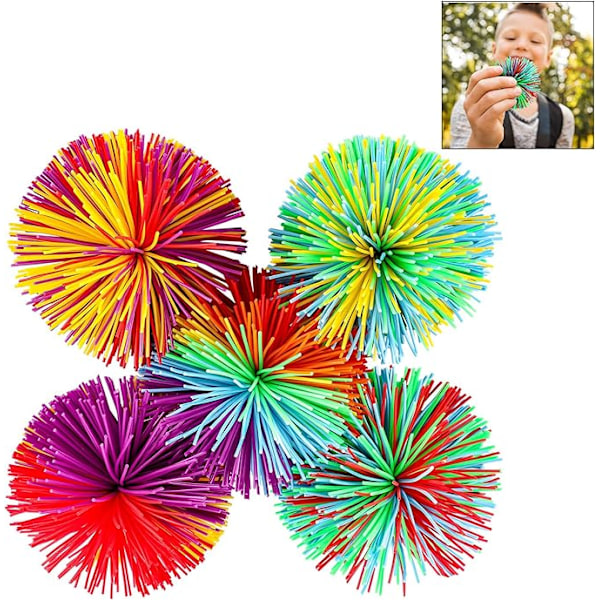 ru. Sensoriske baller for stimulering / dekompresjon / terapi / sensorisk leketøy multicolor (5 stk 6 cm)
