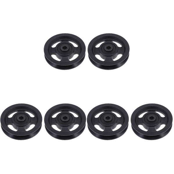 6 kpl Muoviset Laakerirullat Käytännölliset Rautakärkiset Pyörät Kuntosalilaitteiden Tarvikkeet 6 kpl 10X10CM 6 pcs 10X10CM