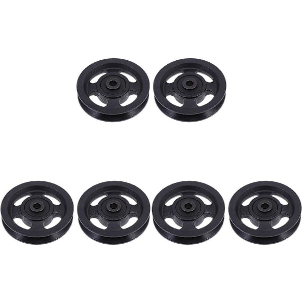 6 stk Plastlager Hjul Praktisk Jernkjerne Hjul Treningsutstyr Tilbehør 6 stk 10X10CM 6 pcs 10X10CM