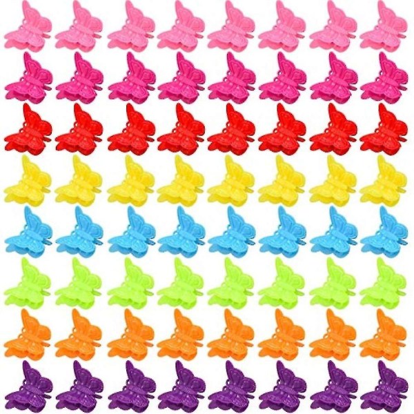 100 kpl Baby Girls Mini Hair Claw Clips Kukkahiukset Hiustarvikkeet Piiput koulutytöille Lapsille TeineilleButterfly Butterfly