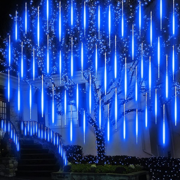Meteor Shower Lights, Juldekorationsbelysning, Fairy Lights, 50cm, 10 rör, 480 lysdioder, Ip65 Vattentät, För jul/trädgård/bröllop/festdekorat