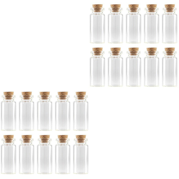 300 st DIY Korkglasflaskor Material Små Transparenta Förvaringsbehållare 200 st 3,5x1,6x1,6 cm 200 pcs 3.5x1.6x1.6cm