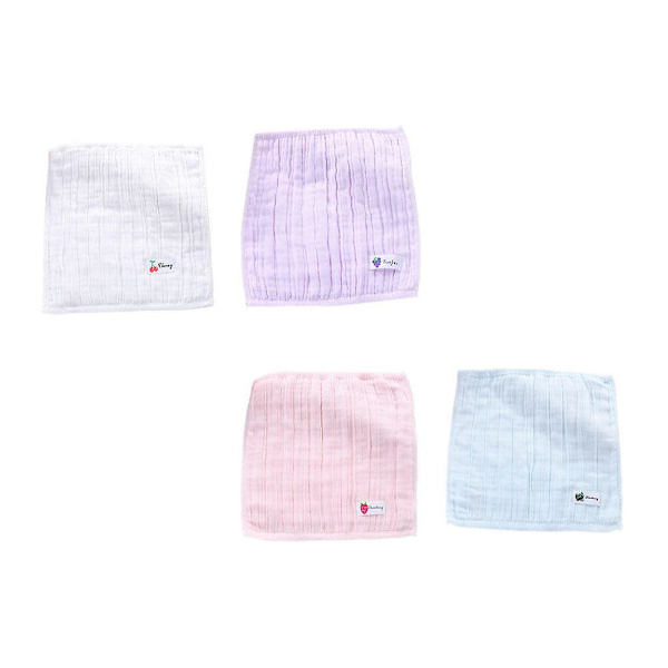 4-pack Gasbindduk Square Näsduk Barn Ansiktshandduk Slumpmässig Färg Slumpmässig Färg 25X25CM Random Color 25X25CM