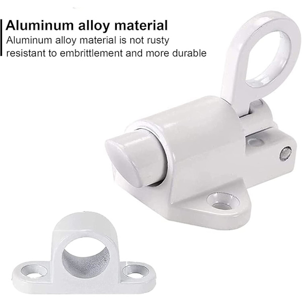 3-pack Dörrfjäderbult Automatisk Låsregel Skjutregelfjäder Aluminiumlegering Säkerhet Automatisk Fönstergrindbult Med Skruvar För Skjuldörrar Grindar