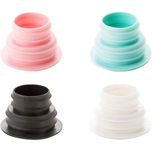 4 stk. afløbsslangeforsegling slange silikone prop ring vaskemaskine prop ring multifunktionel slangetilslutning