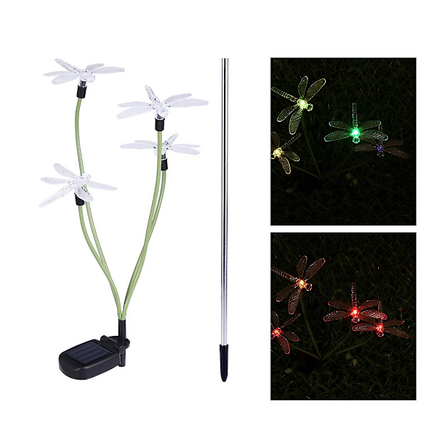 4 LED Utendørs Dekor Hage Lampe Jordplugg Lys Hage Lys Vei Lys Landskapslys Svart Black