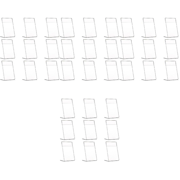 45 stk Akryl Display Stativ L-formet Skråt Skilt Holdere Skrivebord Papir Menu Holder 36 stk 9x6cm 36 pcs 9x6cm