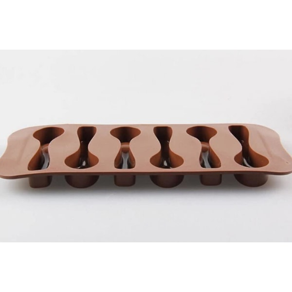 2-pakks Non-stick Silikonform for sjokolade, godteri, gele, isbiter, silikon skjeform for baking isbiter sjokoladeform