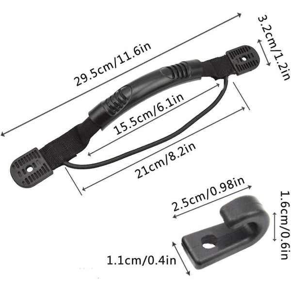 Kajakk Bærehåndtak, 2 Stykker Kajakk Erstatningshåndtak, Kajakk Sidehåndtak, Kano Håndtak, For Kano Kajakk Båt Fiske Seiling Bagasje Tilbehør