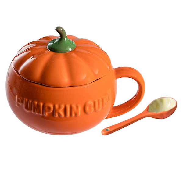 Ruokailutilan pöydän koristelu Keramiikka Kahvimukit Söpöt Kupit Keramiikka Kupit Hauskat Mukit Lahja Vesi Muki Kurpitsa Muki Oranssit 13X9X10CM Orange 13X9X10CM