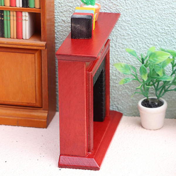 Miniatyrspis för Minihus Tiny House Spis Miniatyr Möbel Spis Miniatyr Röd 10.2X8.8CM Red 10.2X8.8CM