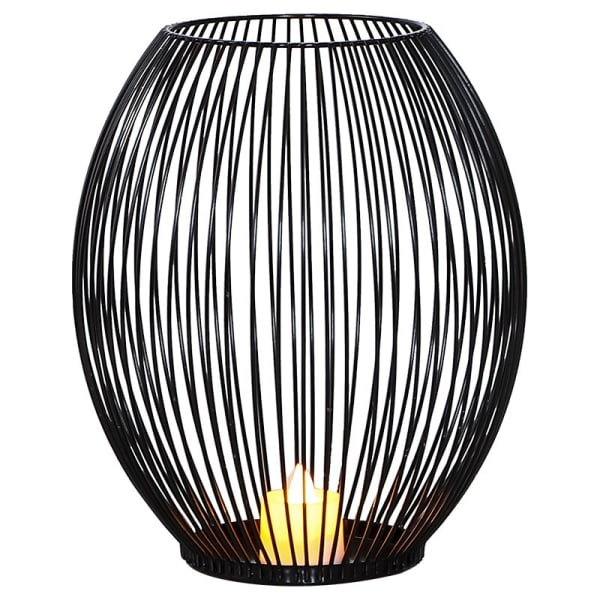 Dekorative wire lanterner - ovale metal lysestager - dekorative wire lysestager, vintage stil