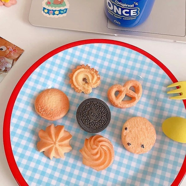 Hårklämma i form av kakor, rolig biskvit-sida, hårdekoration, blomkakor Flower cookies