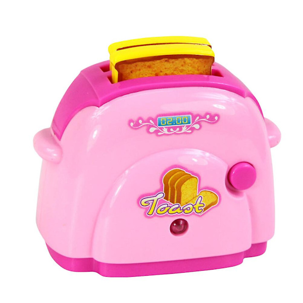 1 stk Mini Simulert Brødbaker Små Apparater Kjøkken Bakermaskin Leke Uten Batteri For Barn (Tilfeldig Farge) Rosa Pink