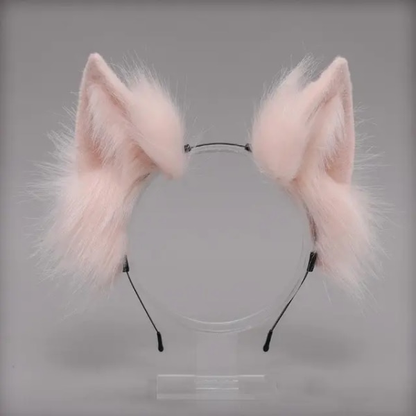 Katte ører og hale sæt Cosplay kostume rævehale til Halloween (katteøre/hale-pulver)