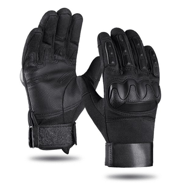 Military tactical gloves Army airgun paintball motorcycle riding gloves（Black）