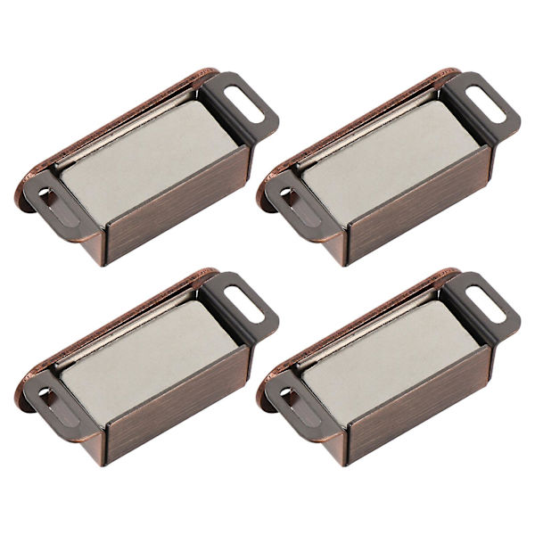4 stk. Magneter Skabsdøre Magnetisk Dørgreb Skabsgreb Skabslåge Magnet Skab Magnetisk Brown 4.2X1.6X1.1CM