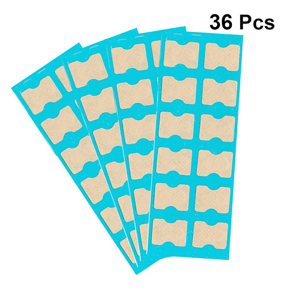 3 Ark/i alt 36 stk Indgroet Negl Korrektion Stickers Limfri Tånegl Retningsplaster Grøn Green 1.8x1.3cm