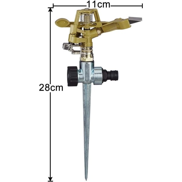 Metallstøtsprinklerhoder, sirkelsprinkler, kraftige støtsprinkler i messing, for hageplensprinkler metallpigg