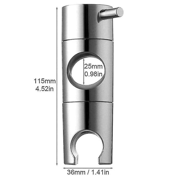 Suihkupään teline, suihkupään pidikkeet, suihkun nousuputken vaihto 25 mm 25mm