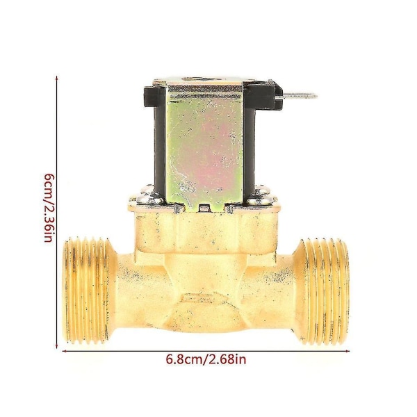 Dc 12v G3/4 Normally Closed Electric Solenoid Valve, Brass Solenoid Valve, Nc Solenoid Valve (g3/4 D