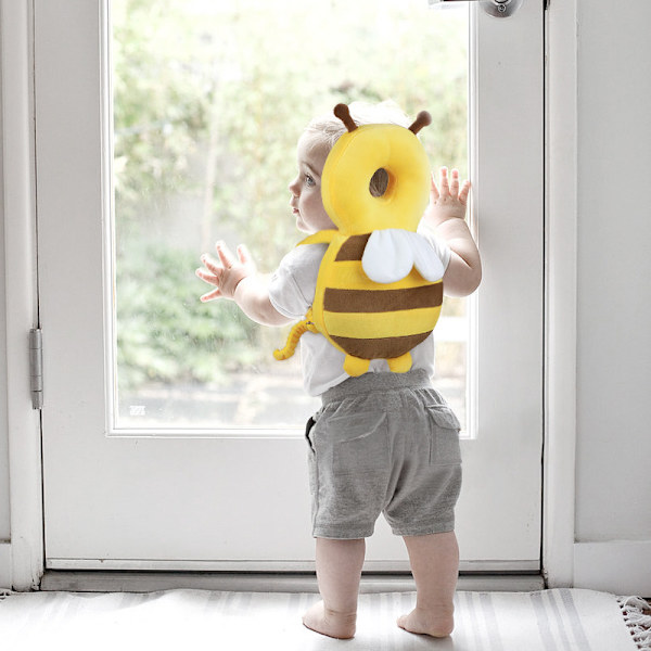 Baby hodebeskytter ryggsekk for å gå og krype, bie