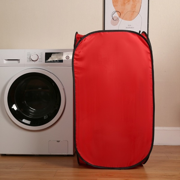 Bärbar, hopfällbar, pop-up resebur för husdjur, 92 cm L x 52 cm B x 52 cm H, Röd