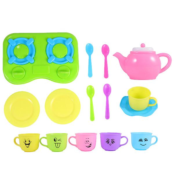 1 Set Lekhus Servis Te-Set Leksaker Servis Leksak Roliga Barnleksaker Färgglada Slumpmässig FärgFärgglada17.5*12cm Colorful 17.5*12cm