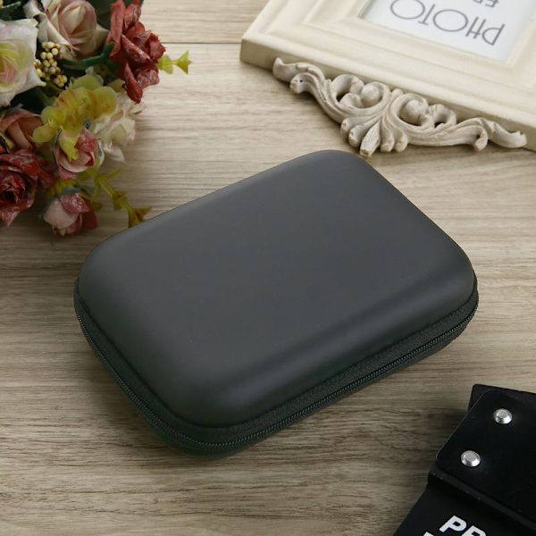 Mini firkantet EVA Bluetooth-kompatibel hodetelefonboks kabeloppbevaringsboks Helt ny