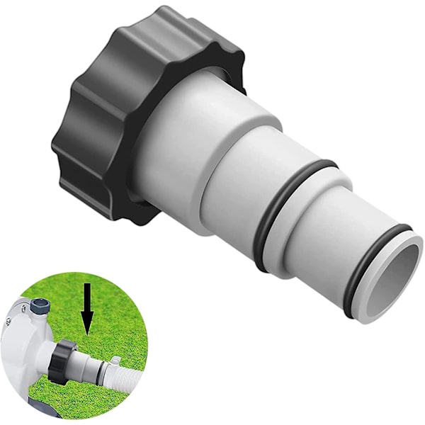 Letkun sovitin uima-allaspumpuille, letkun liitäntähalkaisija 32/38 mm tiivistysrenkaalla, muovinen sovitin uima-altaan vaihto-osat