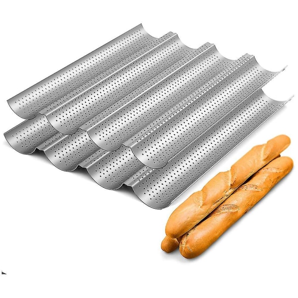 2-pack nonstick-kompatibel med panna, våga limpor form, brödrost Pan kompatibel med franskbrödsbakning