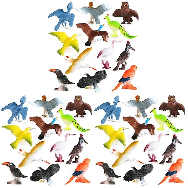 36 kpl /setti Simuloitu Villieläinten Malli Eläväinen Lintujen Figuuri Työpöydän Koristelu Opettavainen Leikki 36 kpl 36 pcs 7.7X5.7X2.8CM