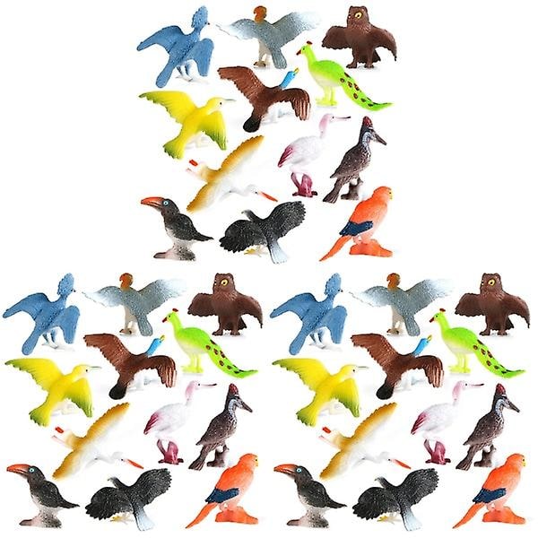 36 stk / sæt Simulerings Vilddyr Model Livagtig Fugl Figur Desktop Pynt Undervisning Legetøj 36 stk 36 pcs 7.7X5.7X2.8CM
