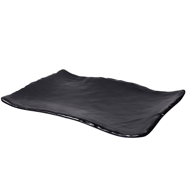 1 stk Japansk Stil Sushi Tallerken Mad Ret Bbq Snack Middag Servering Bakke Sort 27.6X19X2.2CM Black 27.6X19X2.2CM
