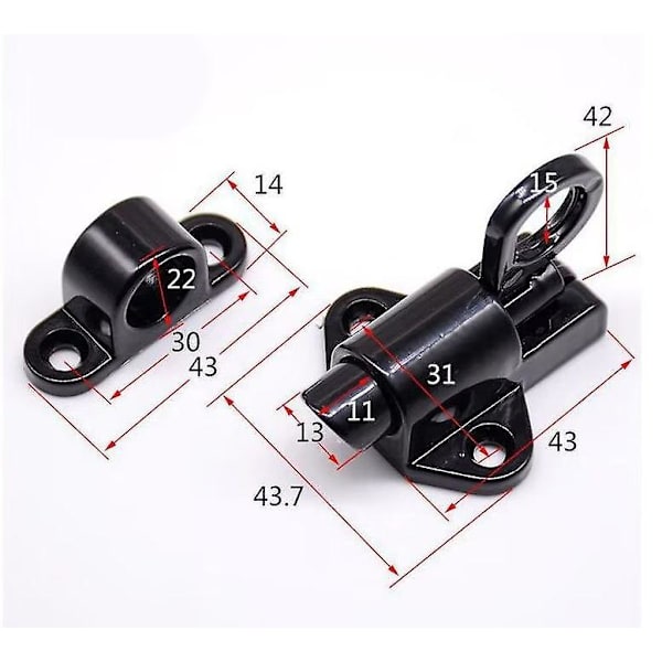 3-pack Dörrfjäderbult Automatisk Låsregel Skjutregelfjäder Aluminiumlegering Säkerhet Automatisk Fönstergrindbult Med Skruvar För Skjuldörrar Grindar