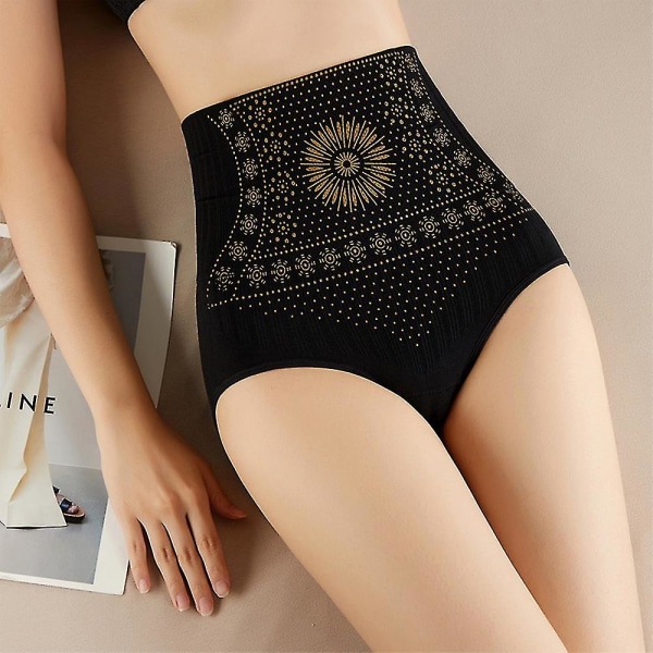 Super Slimmy Unik Fiber Gjenopprettende Rumpe Løft Formende Undertøy Shapewear Pustende Myk Dame 2XL Svart 2XL Black