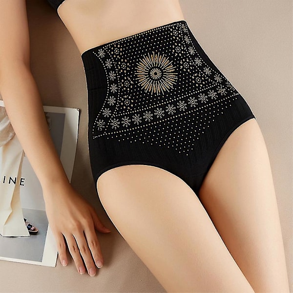 Super Slimmy Unik Fiberåterställning Butt Lift Formande Underkläder Shapewear Andningsbar Mjuk Dam2XL Svart 2XL Black