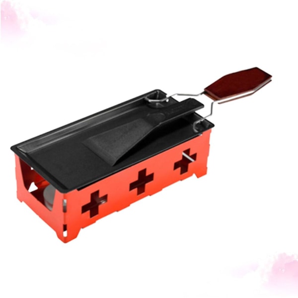 1 Sett Bærbar Ostegrill Mini Non-stick Bakeware Sett Smør Ostegrill Non-stick Utendørs Camping Red 18.5X9CM