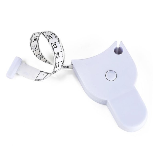 Automatisk infällbar mätlinjal För att mäta kroppsomkretsmätning Måttband Ficklampsformad omkrets Måttband Plast Infällbar Fitne