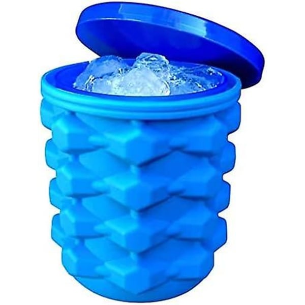 Silikon Spand med Låg Laver Små Isklumper til Sodavand, Cocktailis, Vin på Is, Knust Ismaskine Cylinder Isbakker, Is